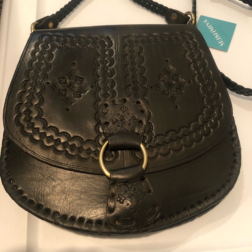 Mushmina Dark Cocoa Leather Bag